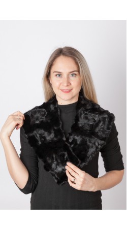 Black mink fur collar